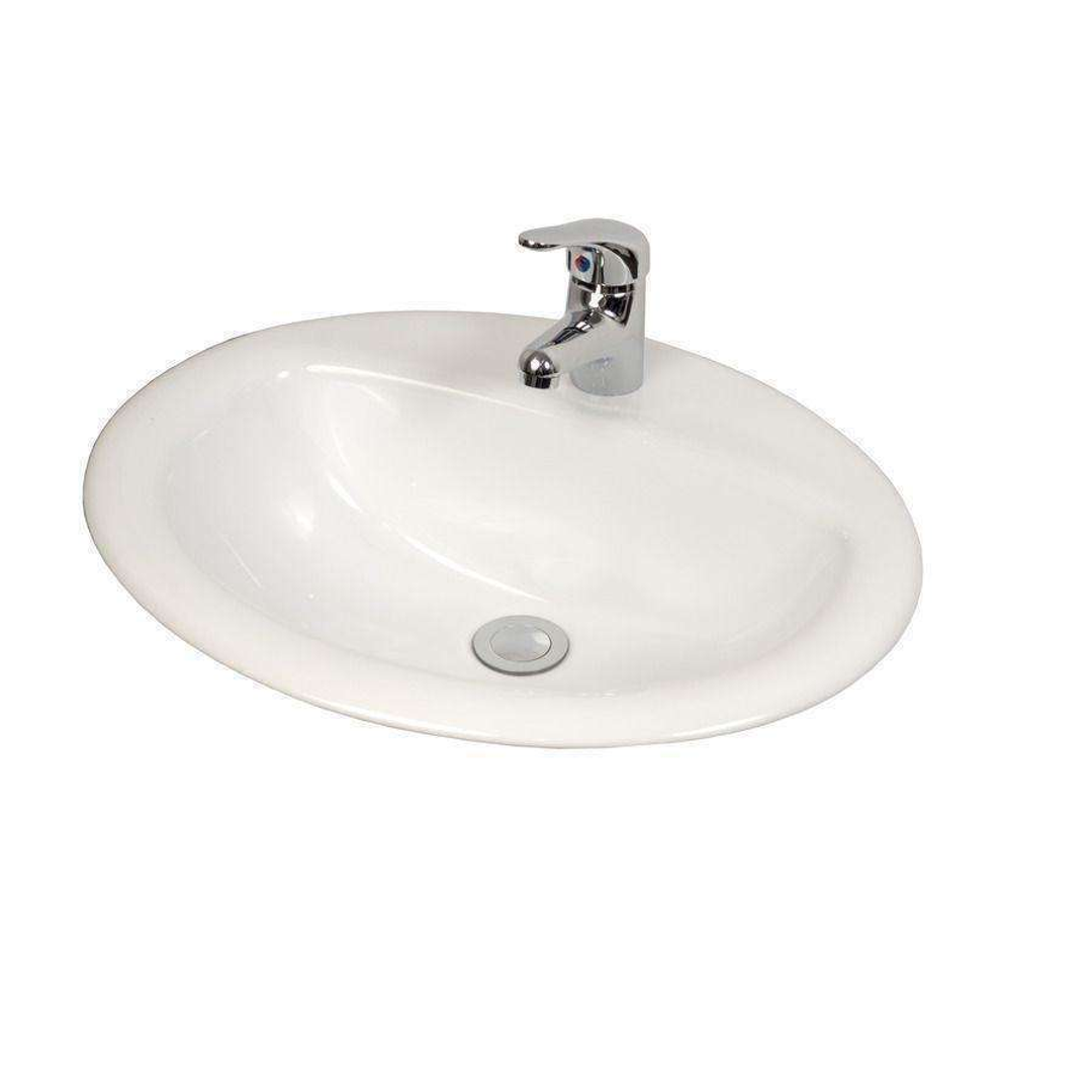 Aspire Unity Vanity Basin Inset 515 X 435 1 Tap Hole - White