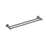 Nero Mecca Double Towel Rail 800Mm - Gunmetal