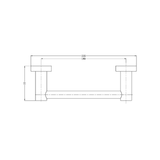 Nero Mecca Hand Towel Rail Straight - Matte Black