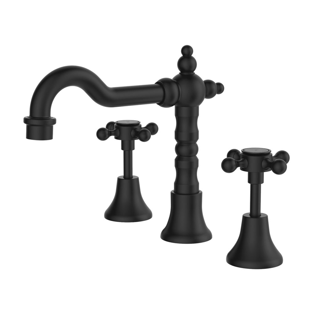 Fienza Lillian Basin Set 1/4 Turn Ceramic Disc Matt Black(Fienza P#:336101Bk)