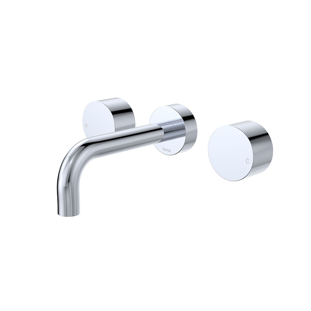Fienza Kaya Round Taps Wall Basin /Bath 130Mm Outlet Set - Chrome Lf