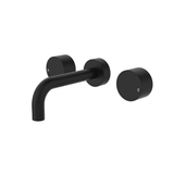 Fienza Kaya Round Taps Wall Basin /Bath 130Mm Outlet Set - Matte Black Lf