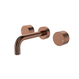 Fienza Kaya Round Taps Wall Basin /Bath 130Mm Outlet Set - Brushed Copper Lf