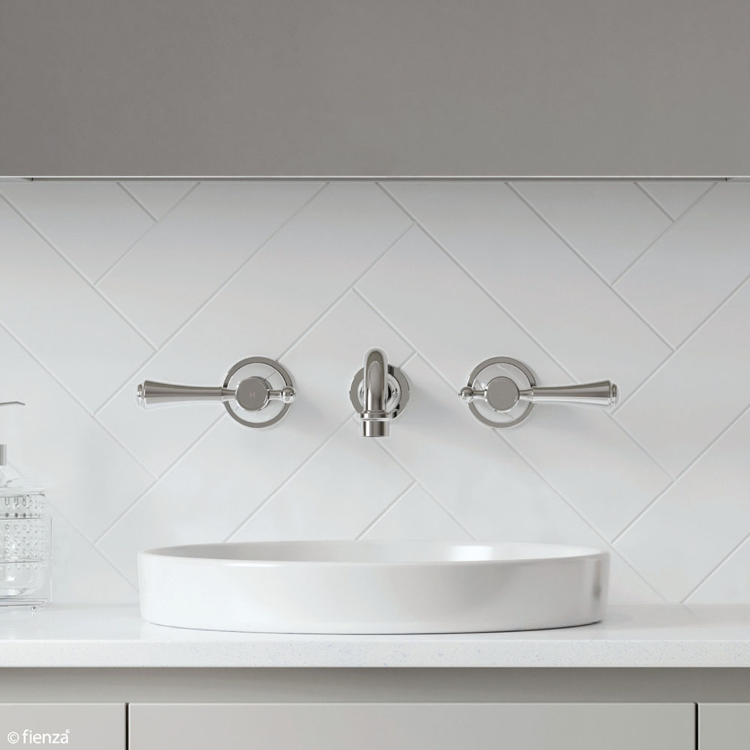Fienza Lillian Lever Wall Basin/Bath Set Chrome