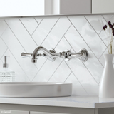 Fienza Lillian Lever Wall Basin/Bath Set Chrome
