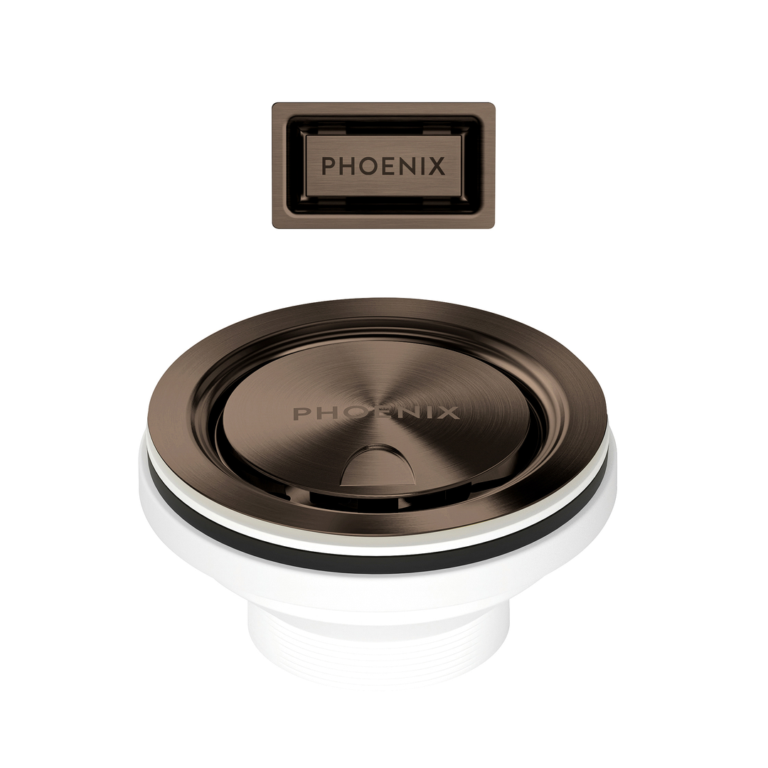 Phoenix 50Mm Covered Sink Basket Waste & Overflow - Brushed Bronze
