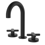 Fienza Kaya Cross Taps Round Hob Set - Matte Black Lf Sus304 & Lf Brass
