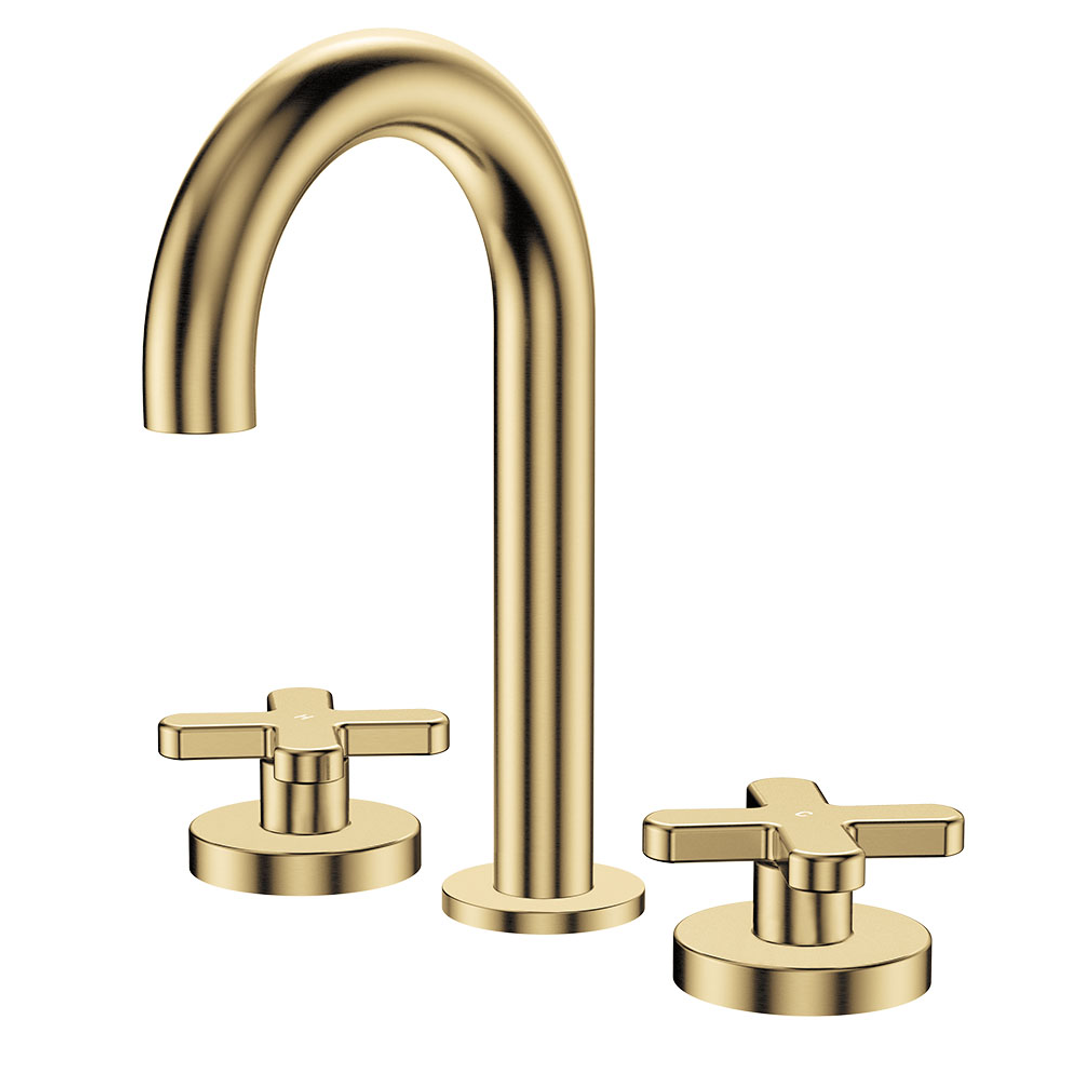 Fienza Kaya Round Hob Set Cross Taps - Urban Brass