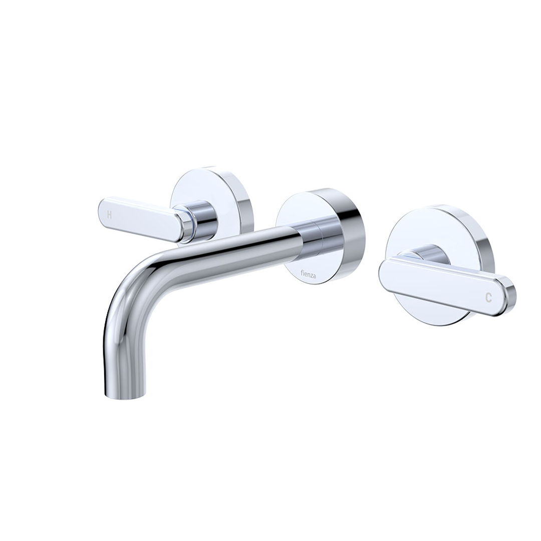 Fienza Kaya Lever Taps Wall Basin /Bath 130Mm Outlet Set - Chrome Lf