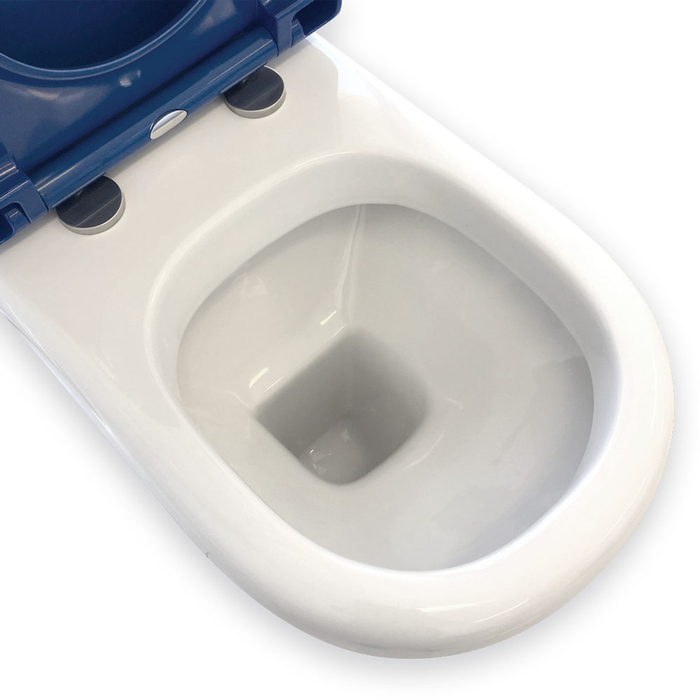 Fienza RAK Compact Back-to-Wall Toilet Suite - Blue Seat