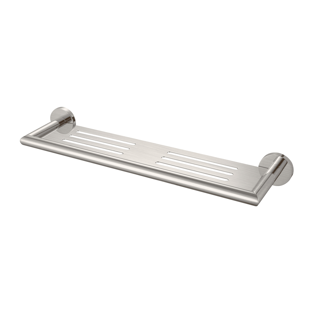 Dolce Nero Metal Shelf Shower - Brushed Nickel