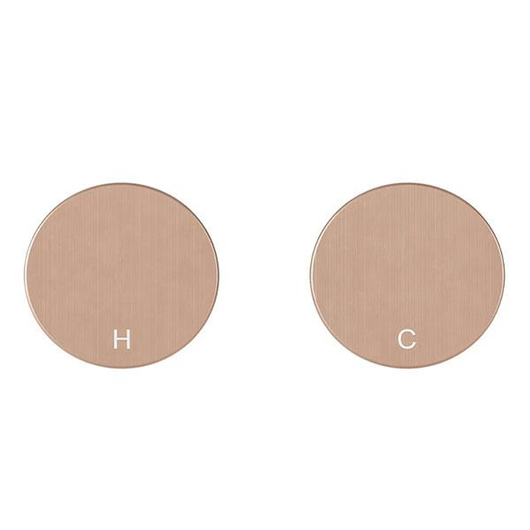 Meir Circular Wall Taps - Champagne