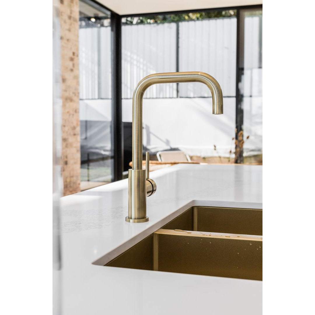 Meir Round Kitchen Mixer Tap - Tiger Bronze