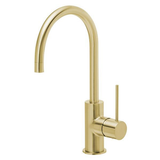 Vivid Slimline Side Lever Sink Phoenix Mixer 160mm Gooseneck - Brushed Gold