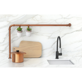 Vivid Slimline Side Lever Sink Phoenix Mixer 220mm Gooseneck- Matte Black