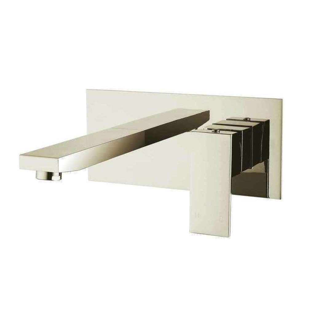 Aspire Unity Square Basin/Bath Wall Mixer Combo 170mm Spout