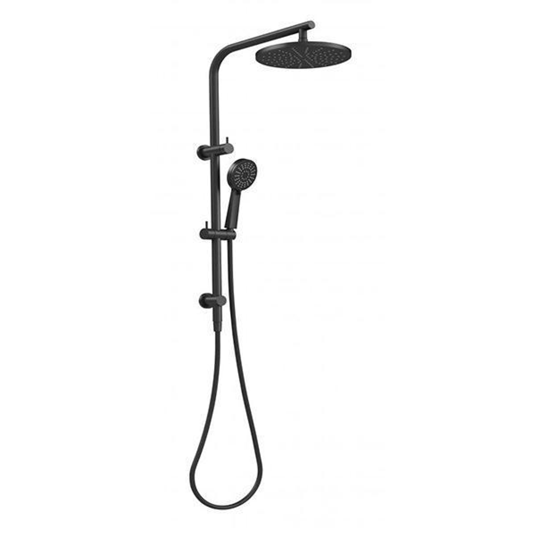 Phoenix Vivid Slimline Twin Shower - Matte Black