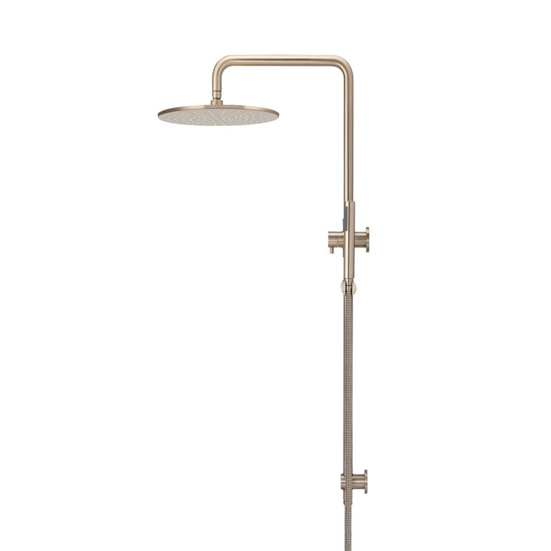 Meir Round Combination Shower Rail 300Mm Rose Single Function Hand Shower - Champagne