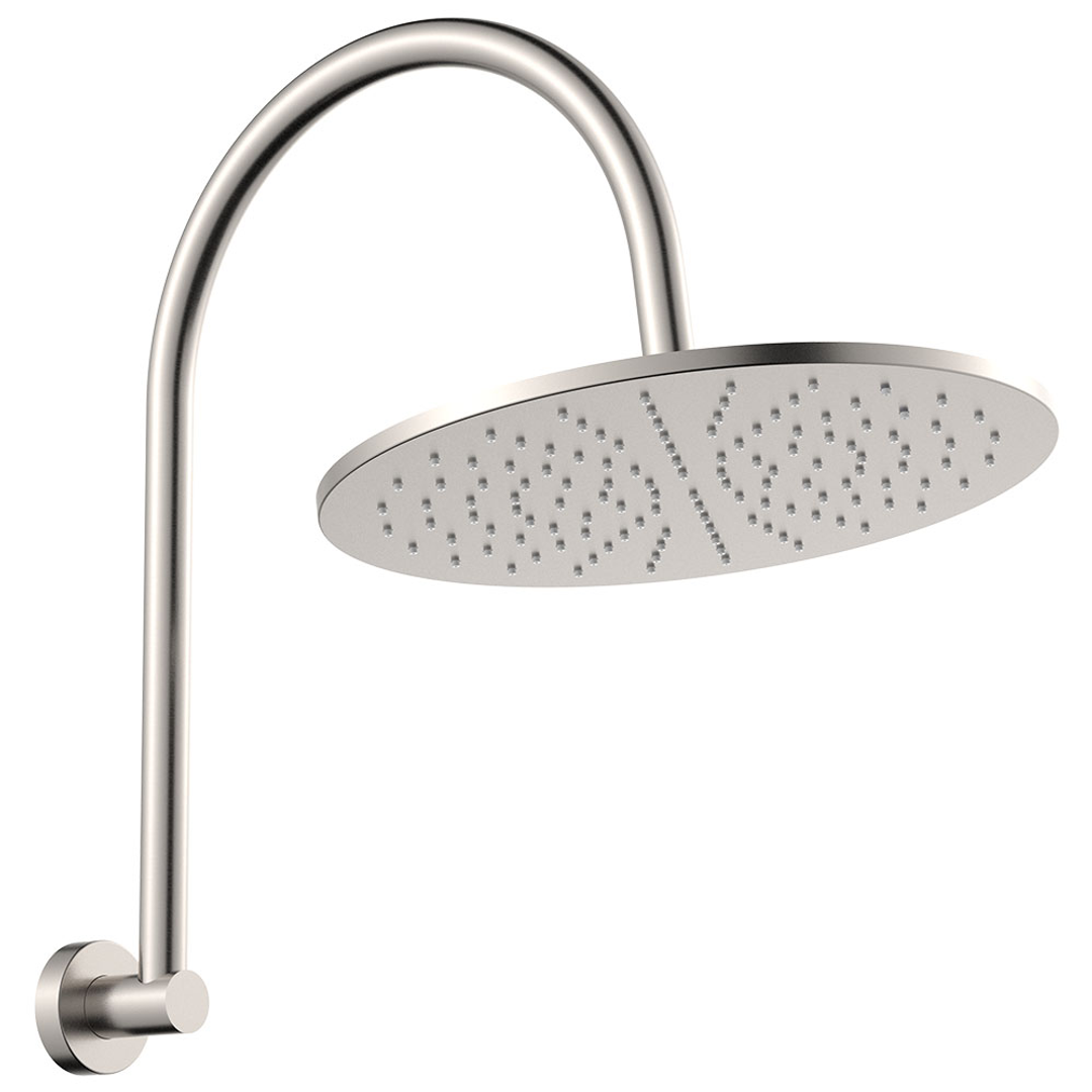 Fienza Empire Slim Curved Shower Arm Set - Brushed Nickel