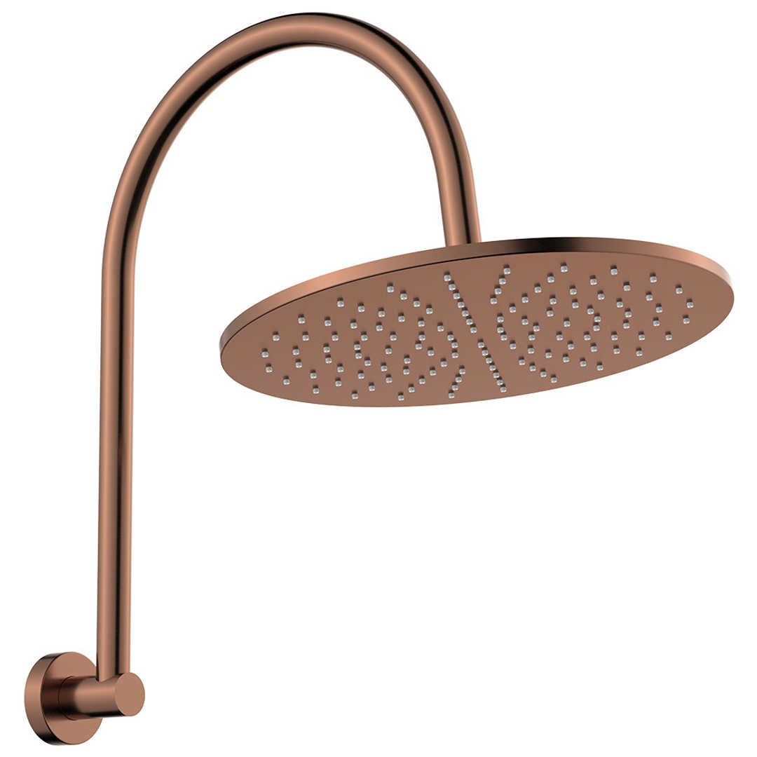 Fienza Empire Slim Curved Shower Arm Set - Brushed Copper