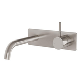 Vivid Slimline Up Wall Basin/Bath Phoenix Mixer Set - Brushed Nickel