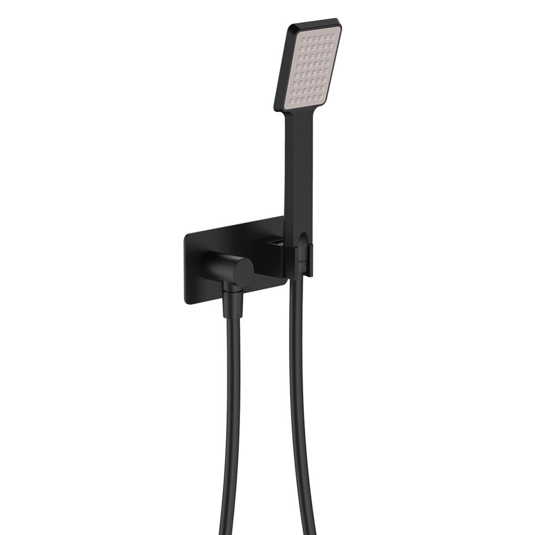 Fienza Koko Hand Shower Soft Square Plate Matte Black