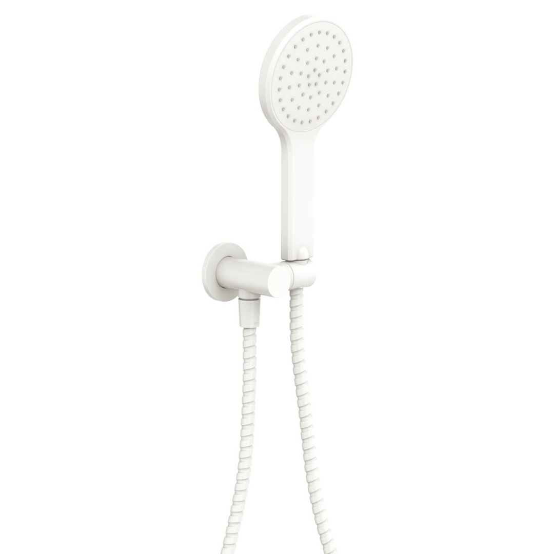 Fienza Kaya Hand Shower Round Plates - Matte White