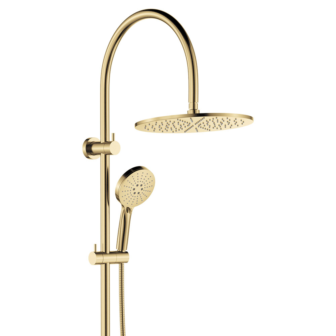 Empire Slim Curved Twin Fienza Shower Urban Brass