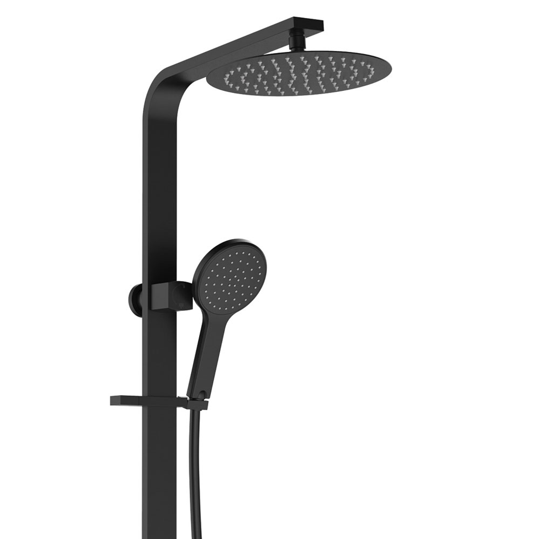 Kaya Deluxe Twin Fienza Shower - Matte Black