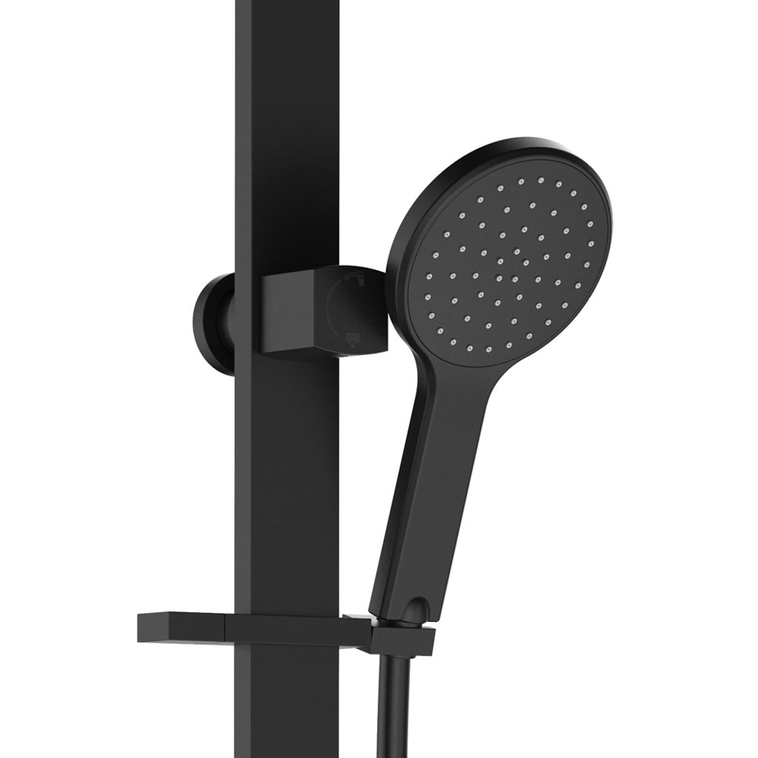 Kaya Deluxe Twin Fienza Shower - Matte Black