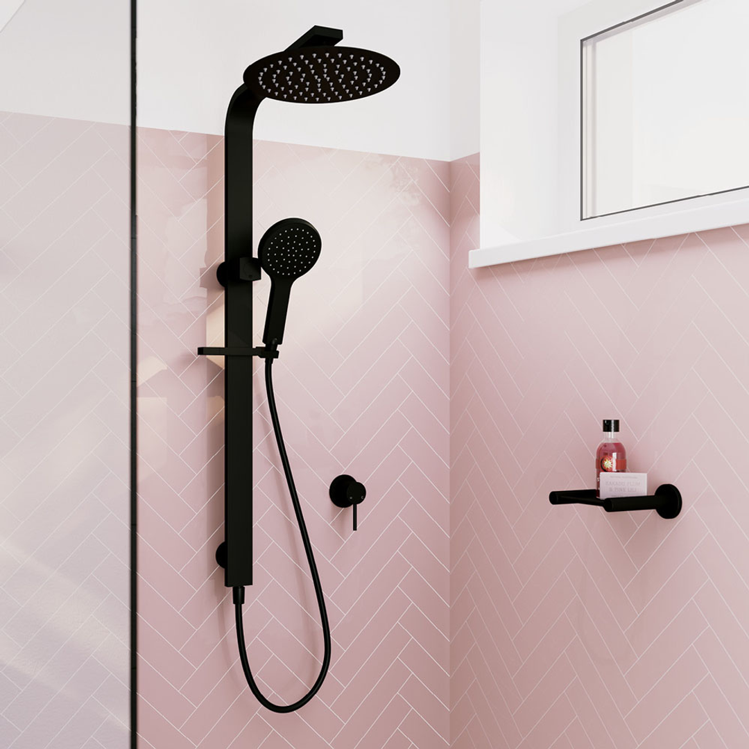 Fienza Kaya Deluxe Twin Shower - Matte Black