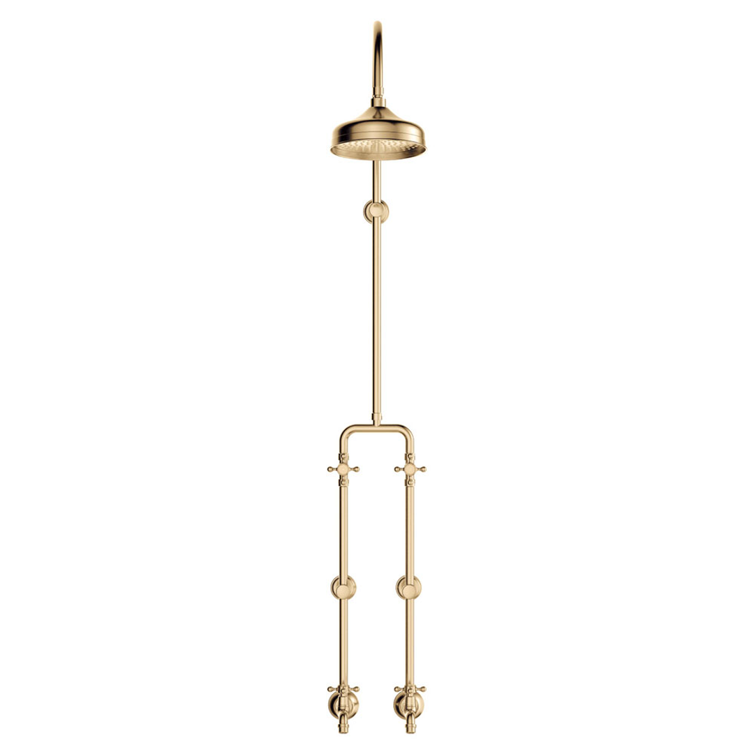 Fienza Lillian Exposed Rail Shower & Bath Set - Urban Brass