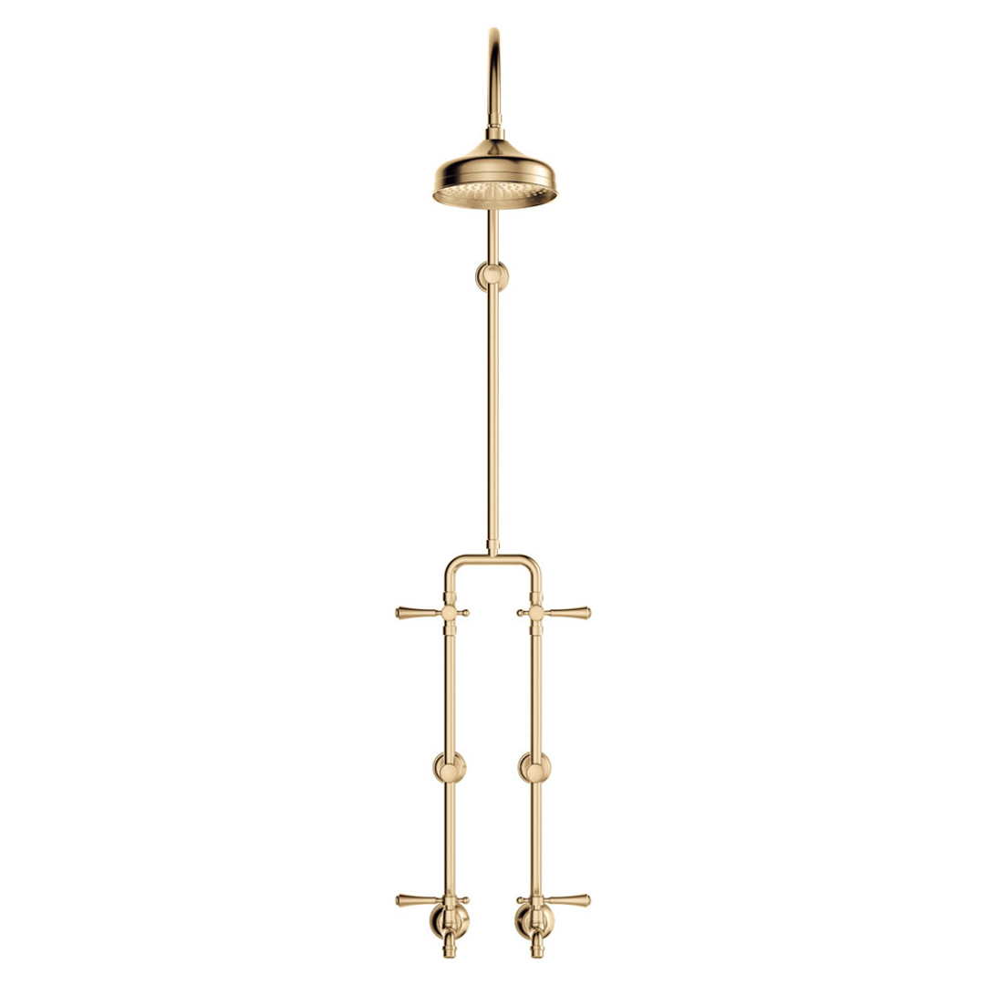 Fienza Lillian Lever Exposed Rail Shower & Bath Set - Urban Brass