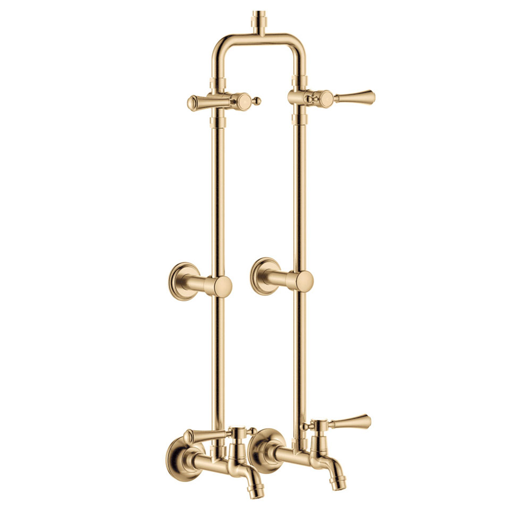 Fienza Lillian Lever Exposed Rail Shower & Bath Set - Urban Brass