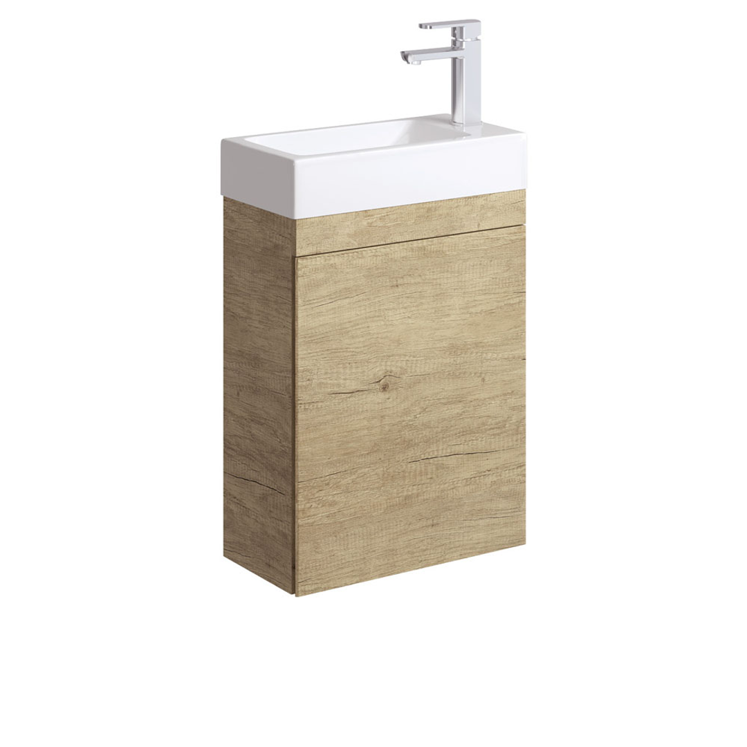 Fienza Edge 450 Ensuite Vanity Scandi Oak - Wall Hung