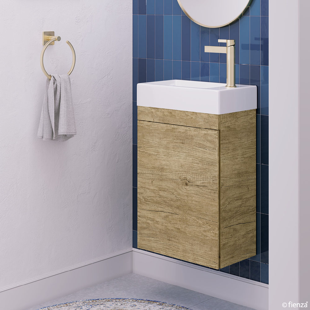 Fienza Edge 450 Ensuite Vanity Scandi Oak - On Kickboard