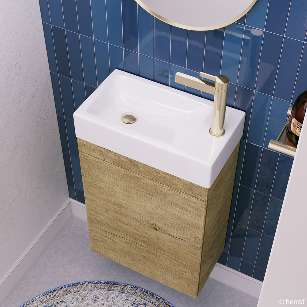 Fienza Edge 450 Ensuite Vanity Scandi Oak - On Kickboard