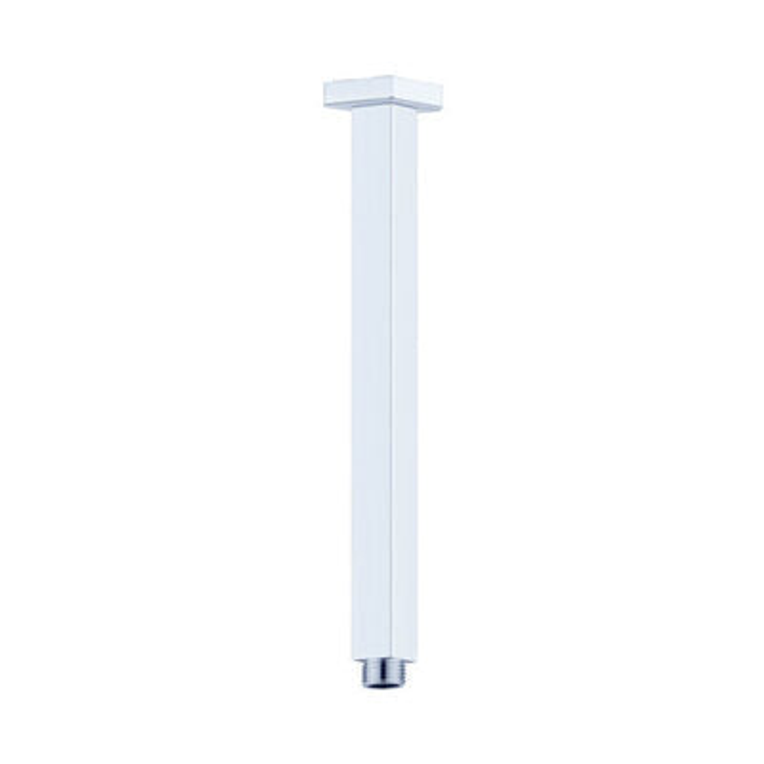 Nero 600Mm Square Ceiling Arm - Chrome