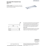 Arcisan Eneo Streamline Shelf With Drain Slots & Soap Dish 37cm - Matt Black