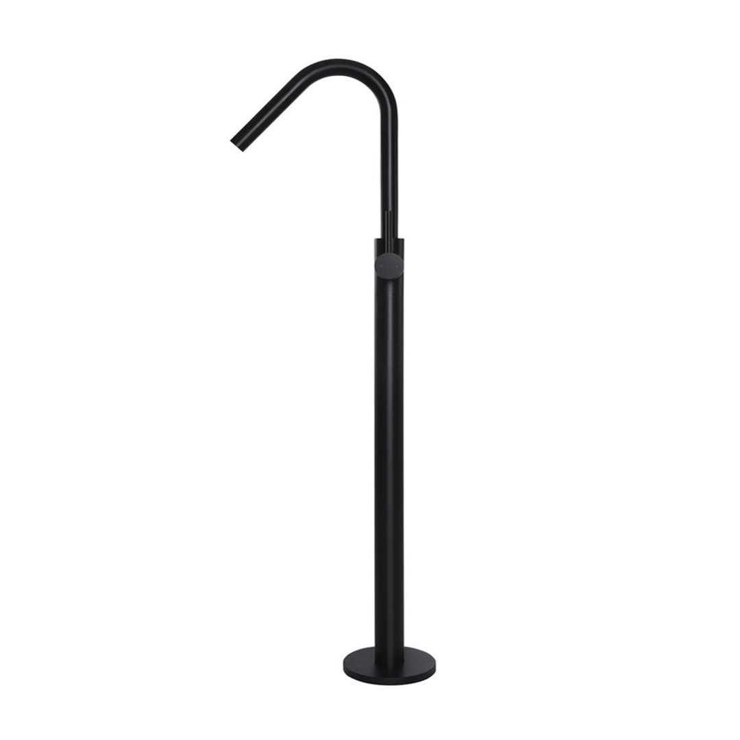 Meir Round Freestanding Bath Spout And Hand Shower - Matte Black