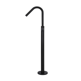 Meir Round Freestanding Bath Spout And Hand Shower - Matte Black
