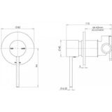 Vivid Slimline Shower Phoenix Mixer - Matte Black