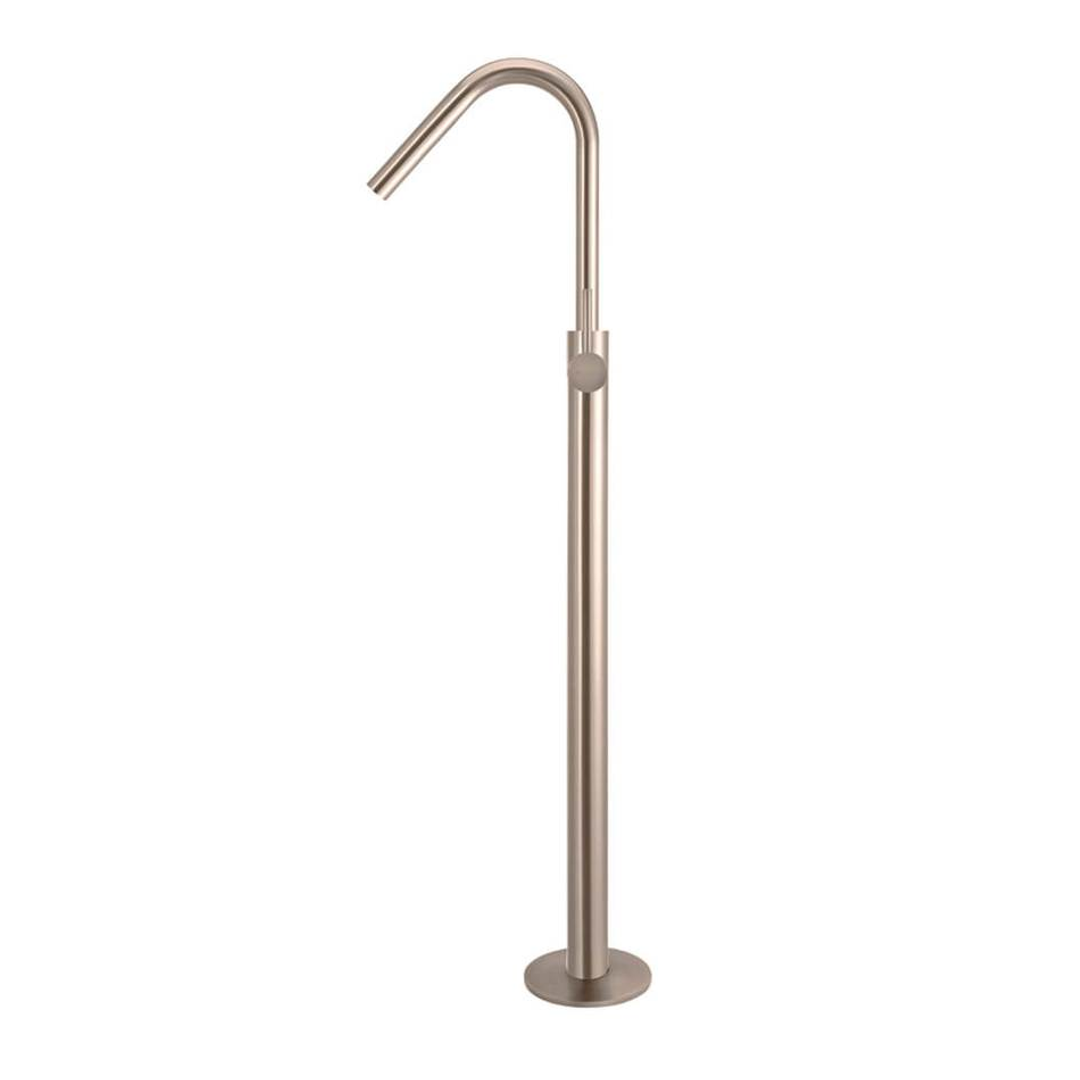 Meir Round Freestanding Bath Spout And Hand Shower - Champagne
