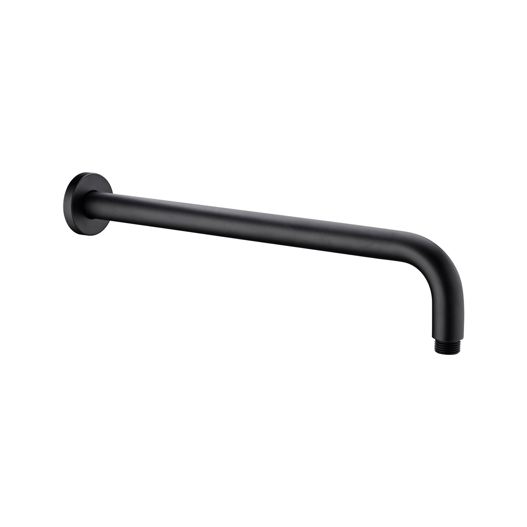 Nero Round Shower Arm - Matte Black