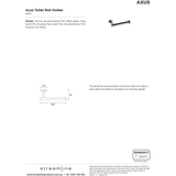 Arcisan Axus Streamline Toilet Roll Holder - Chrome