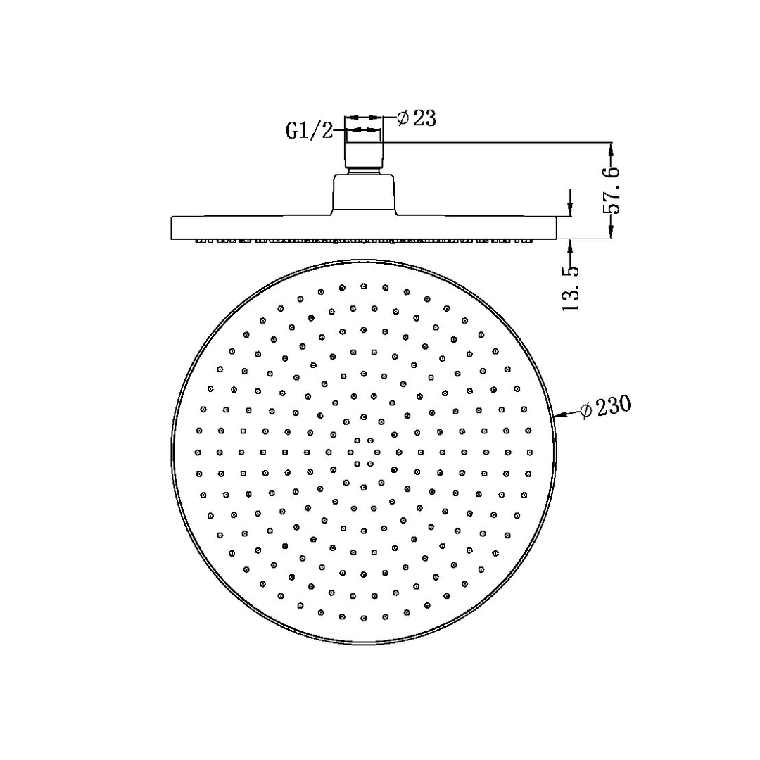 Air Shower Head - Chrome