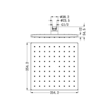 Nero 250Mm Abs Square Shower Head - Brushed Nickel