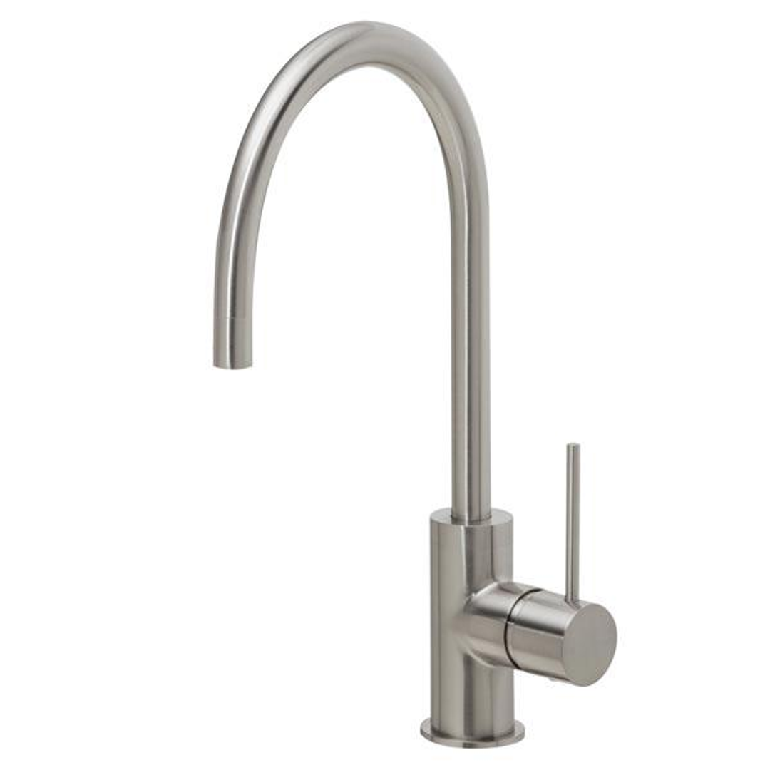 Vivid Slimline Side Lever Sink Phoenix Mixer 220mm Gooseneck- Brushed Nickel