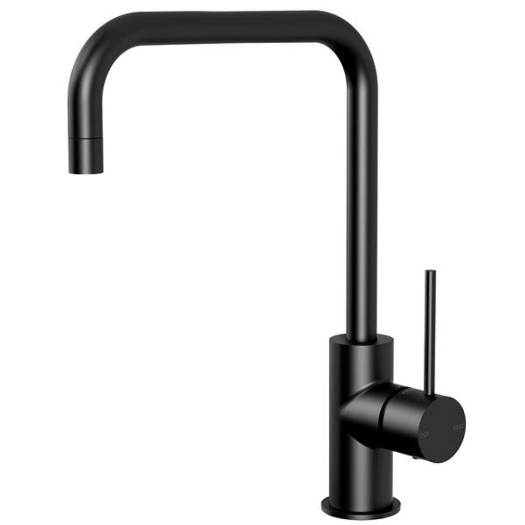 Vivid Slimline Side Lever Sink Phoenix Mixer 220mm Squareline- Matte Black