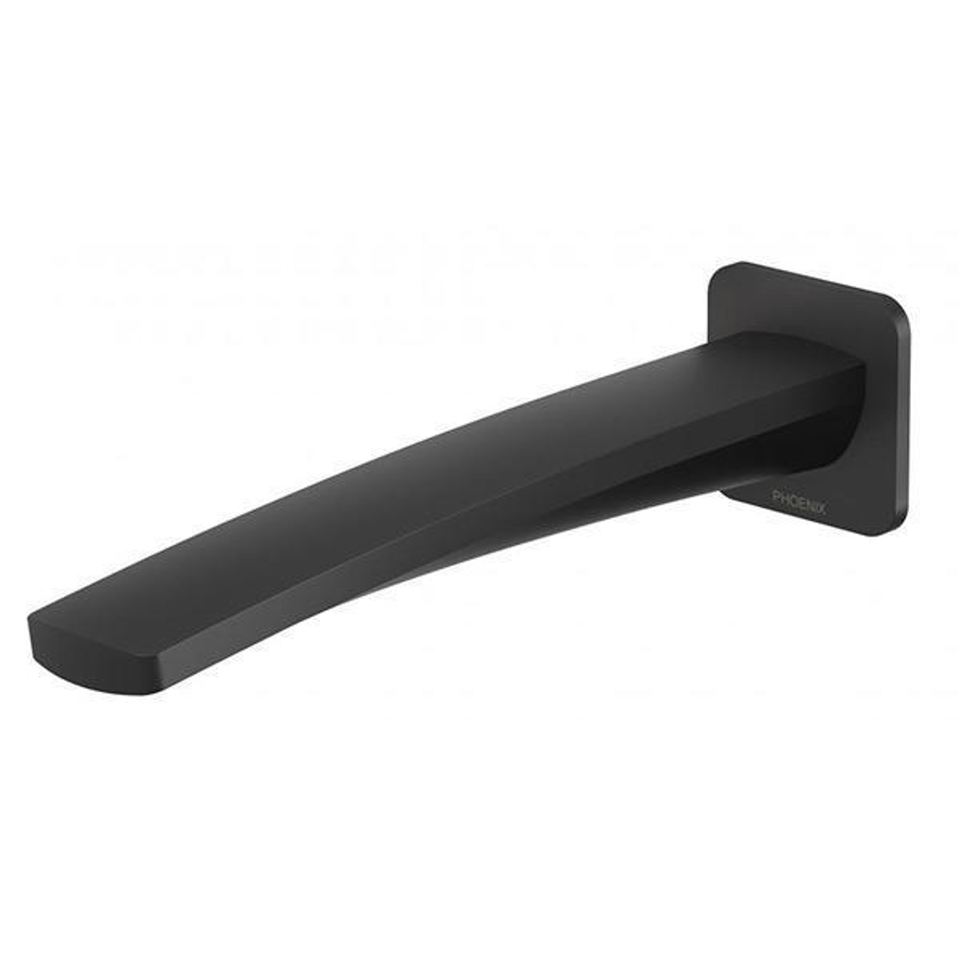 Phoenix Mekko Wall Bath Outlet 200Mm - Matte Black